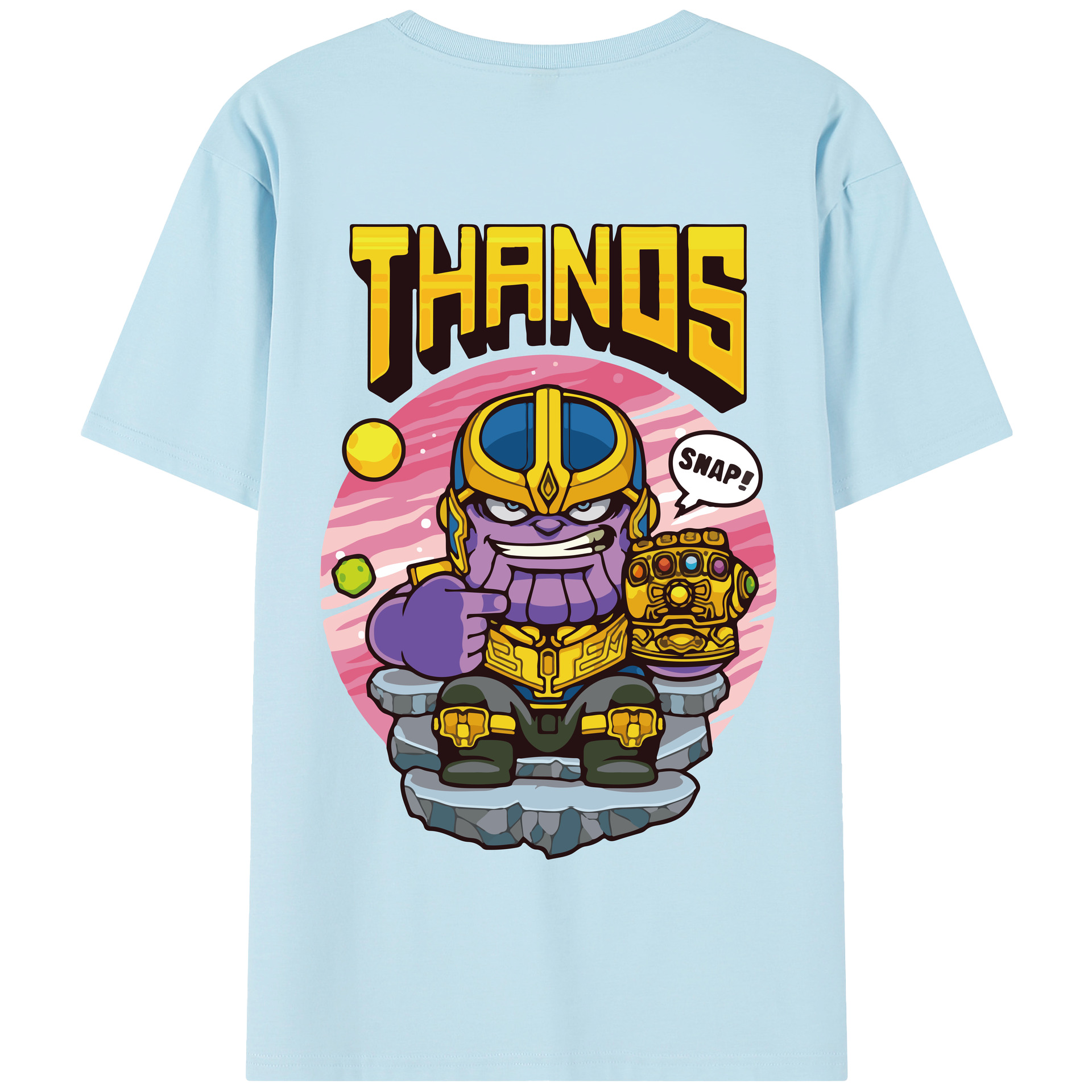 （画像用） アベンジャーズ The Avengers 綿100％半袖Tシャツ（背面プリント）
